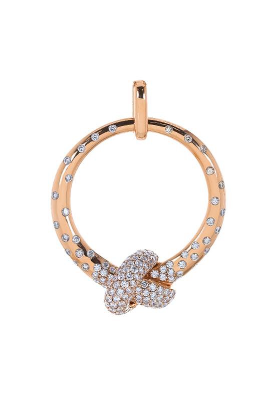 THE LOVE KNOT BY CORALIE-Circle Pendant-ROSE GOLD