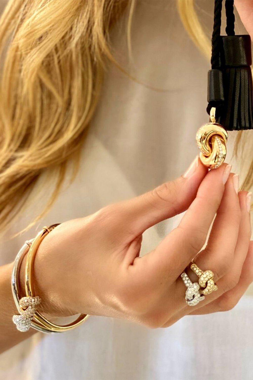 THE LOVE KNOT BY CORALIE-Yellow Sapphire Love Knot Ring-YELLOW GOLD