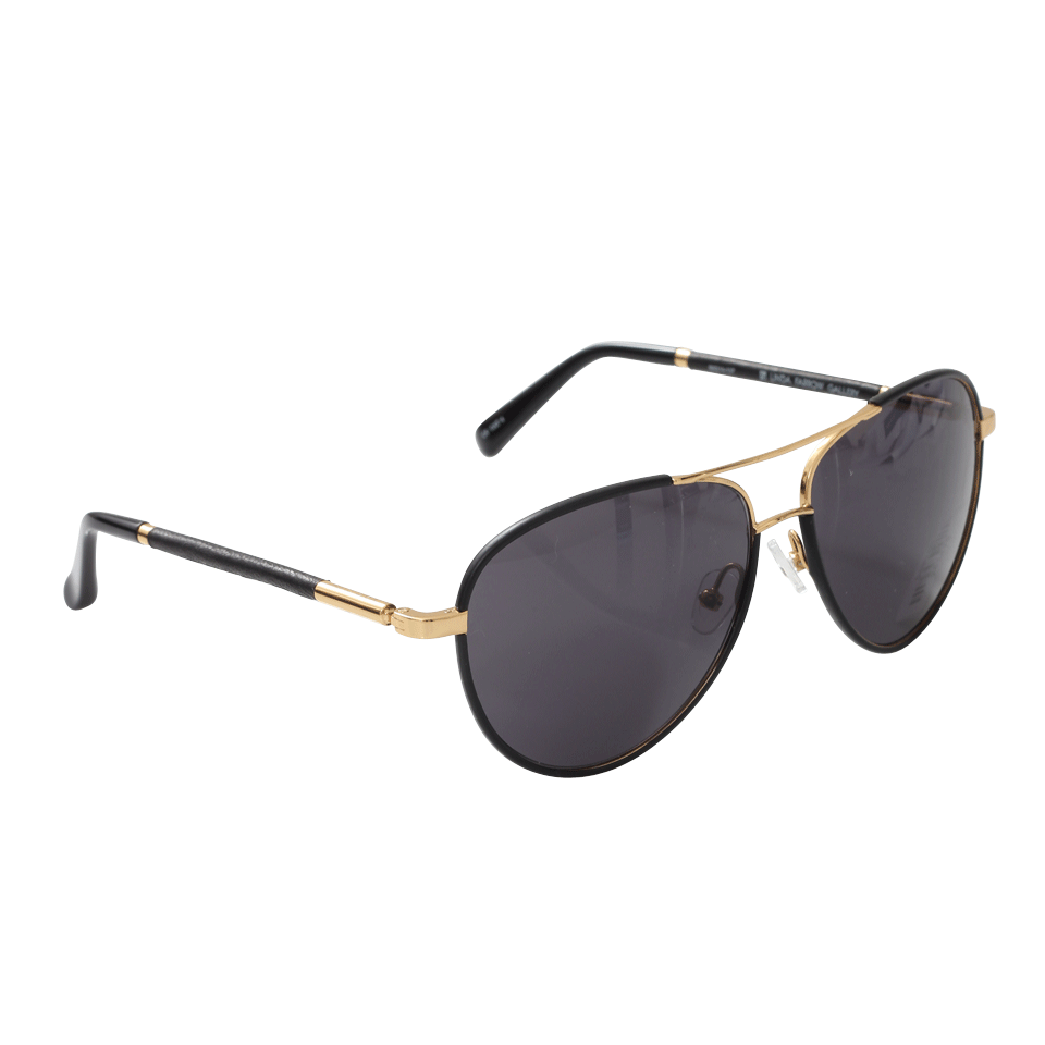 THE ROW-Aviator Sunglasses-GLD/BLCK