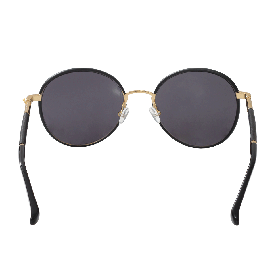 THE ROW-Round Sunglasses-GLD/BLCK