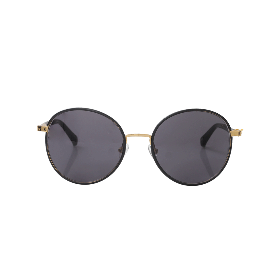 THE ROW-Round Sunglasses-GLD/BLCK