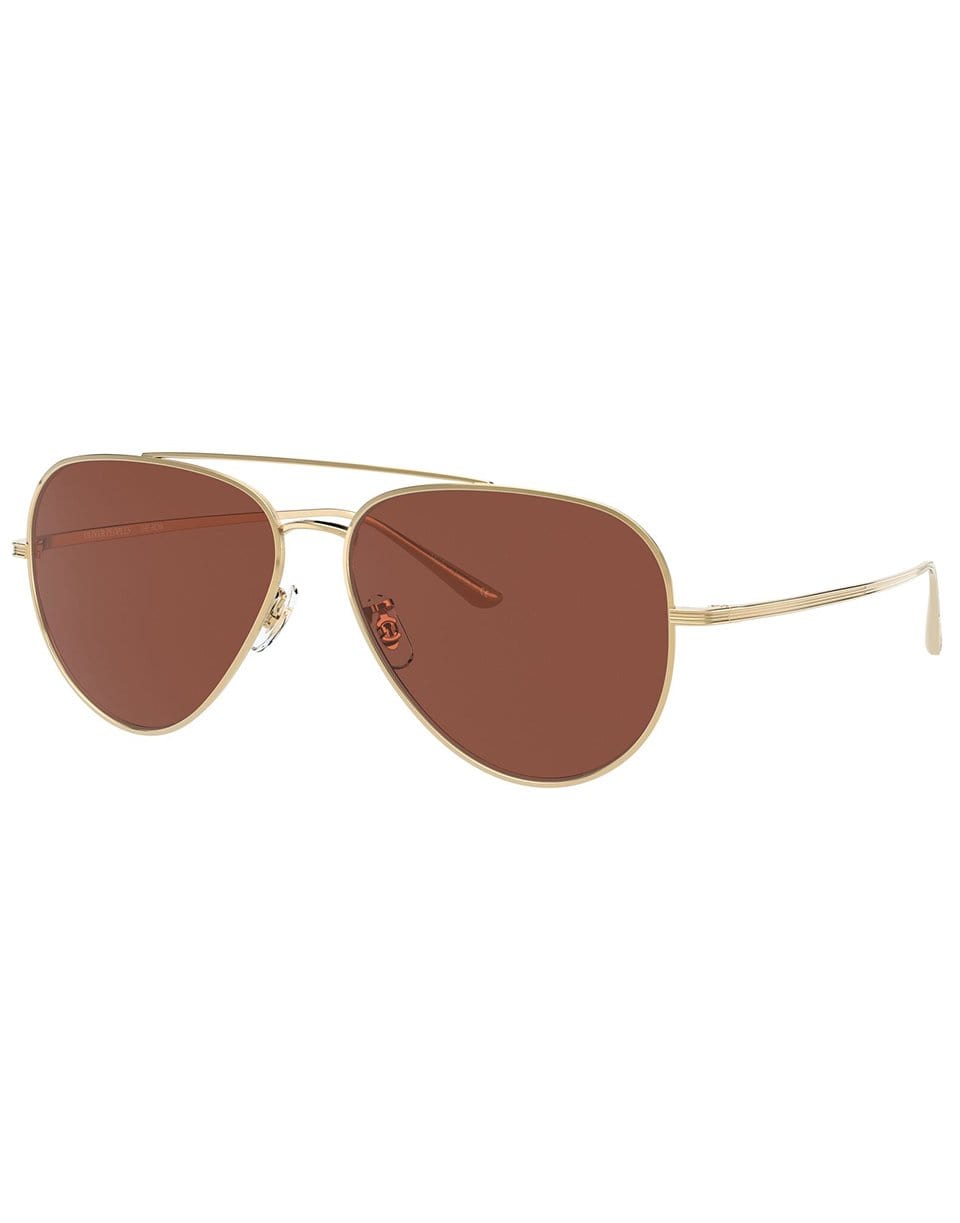 THE ROW-Gold and Burgundy The Row Casse Sunglasses-GOLD/BURGUNDY