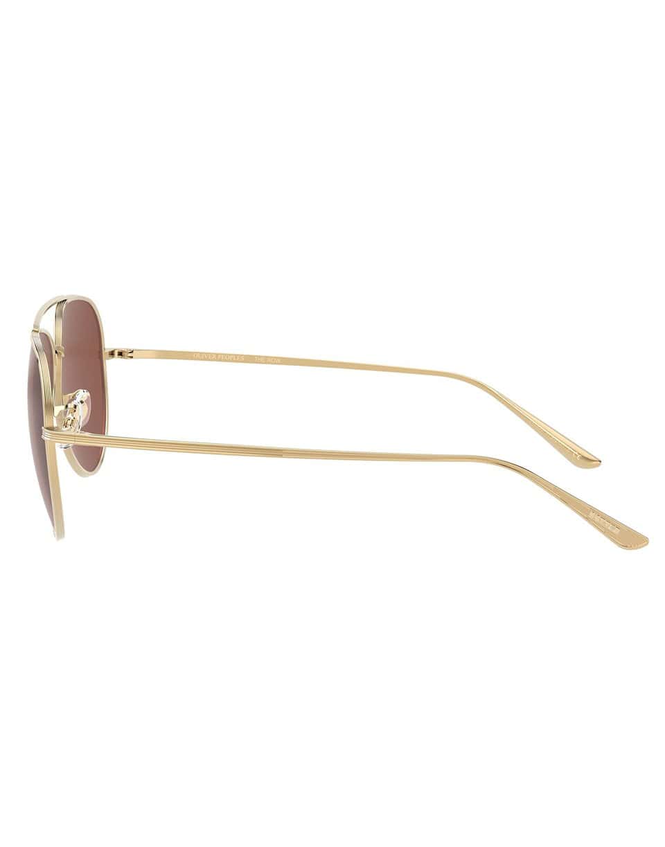 THE ROW-Gold and Burgundy The Row Casse Sunglasses-GOLD/BURGUNDY