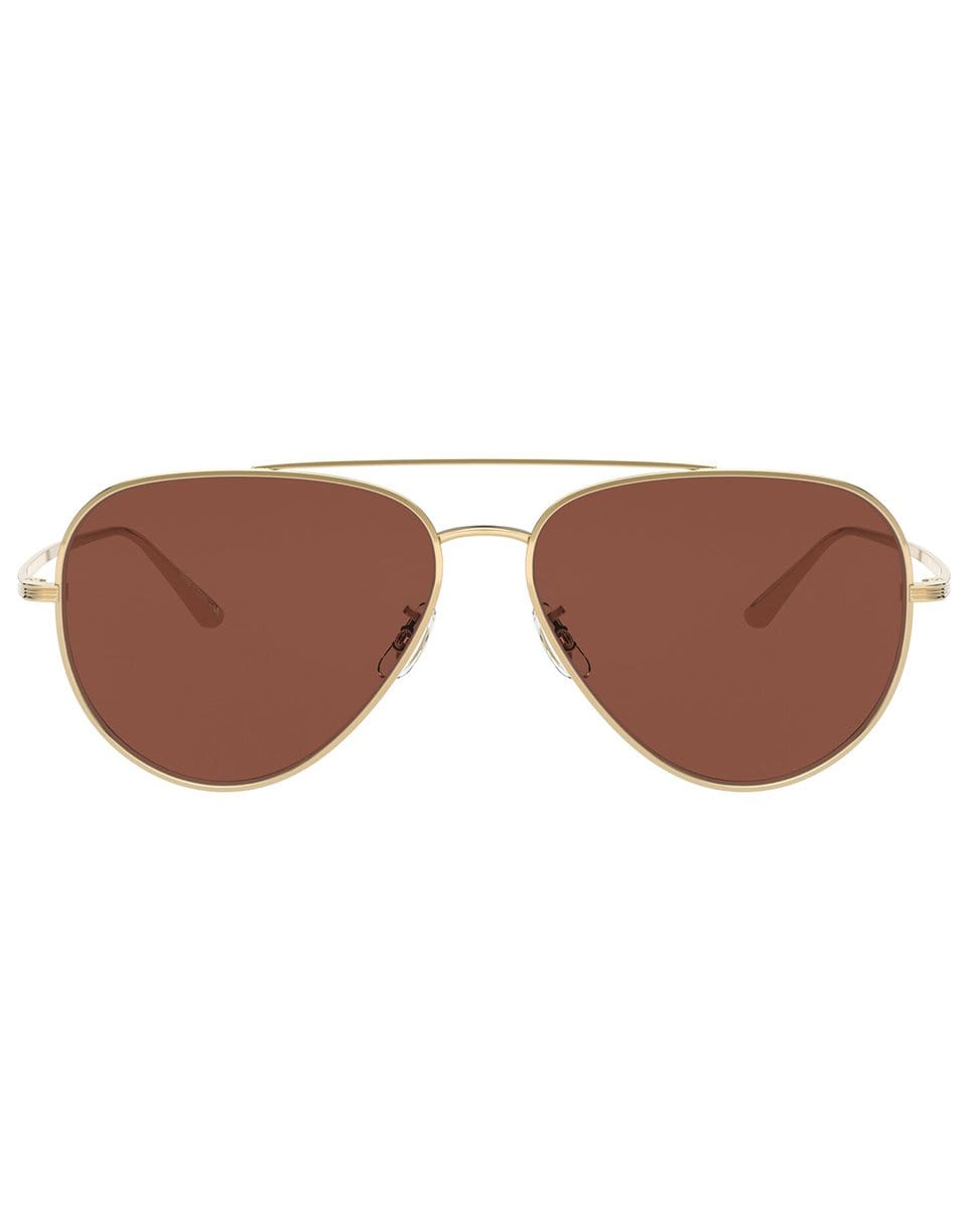 THE ROW-Gold and Burgundy The Row Casse Sunglasses-GOLD/BURGUNDY