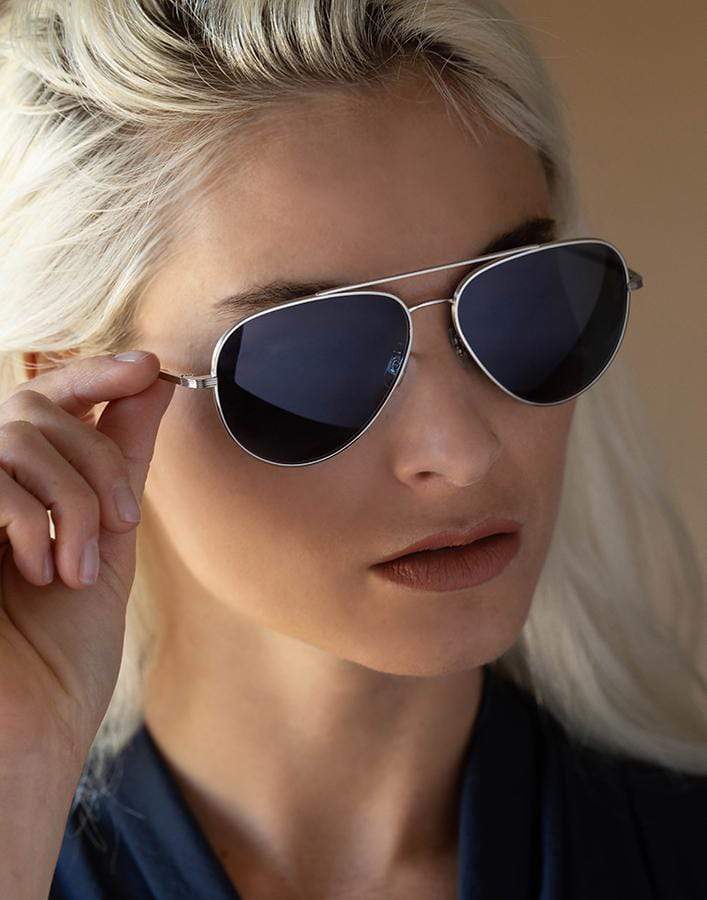 THE ROW-Silver and Blue The Row Casse Sunglasses-SLVR/BLU