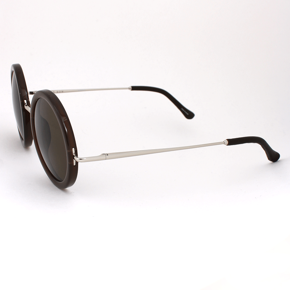 THE ROW-Eight Circle Sunglasses-WALNUT