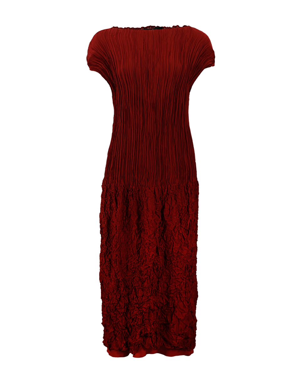 THE ROW-Lucky Silk Dress-DARK RED