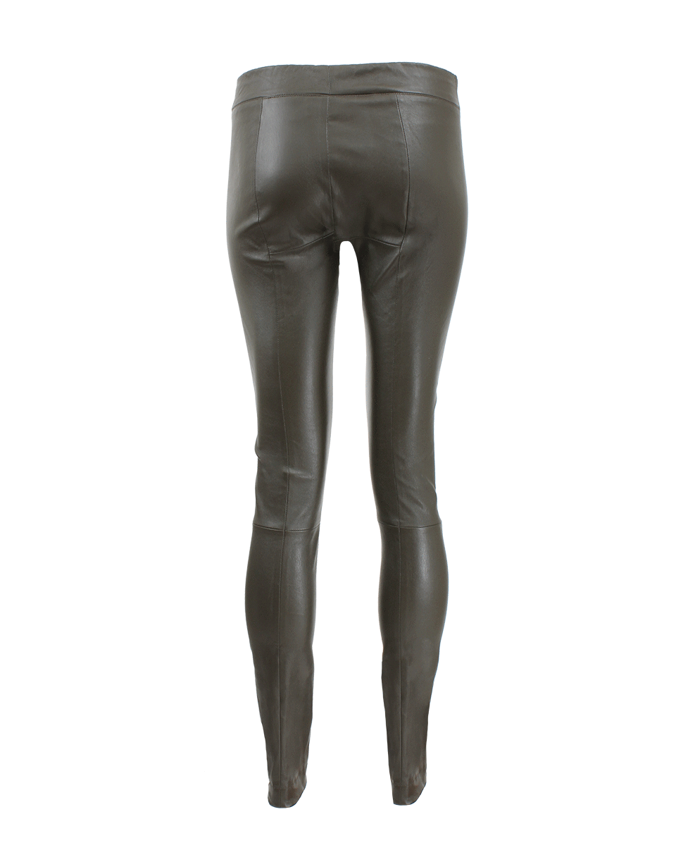 THE ROW-Pull On Moto Loden Leather Pants-