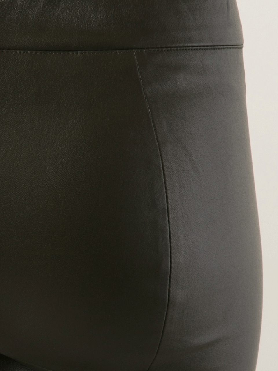 THE ROW-Pull On Moto Loden Leather Pants-