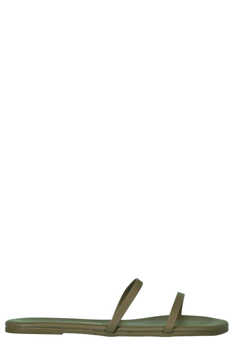 TKEES-Green Gemma Vegan Leather Sandal-