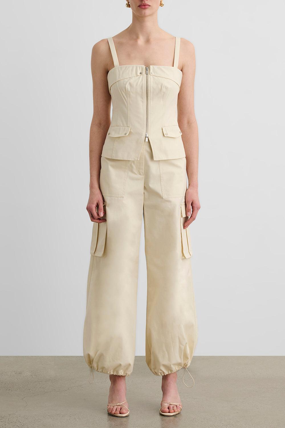 James Cargo Pant-CREAM-0-CLOTHINGPANTWIDE LEG-TOCCIN