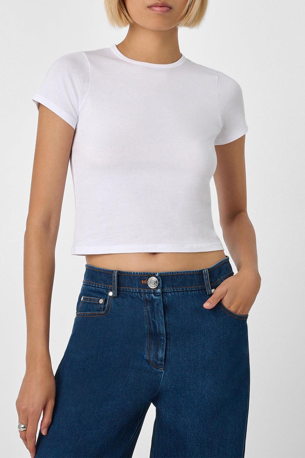 Lindsey Baby Tee-WHITE-XS-CLOTHINGTOPT-SHIRT-TOCCIN