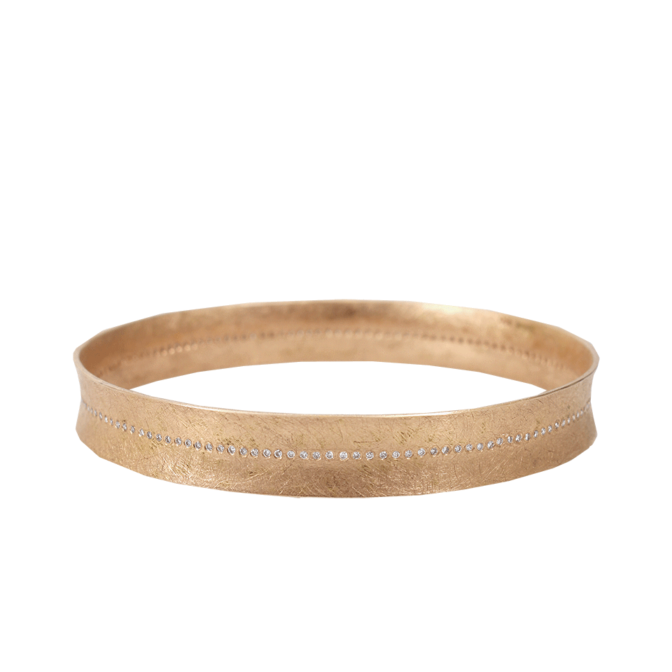 TODD REED-Diamond Center Line Bangle-ROSE GOLD