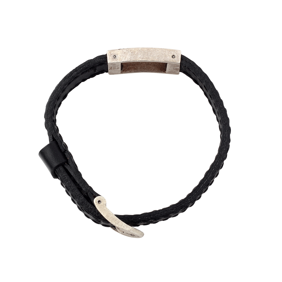 TODD REED-Black Buckle Bracelet-SILVER
