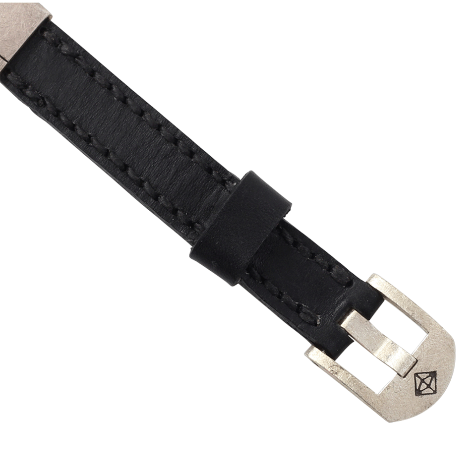 TODD REED-Black Buckle Bracelet-SILVER