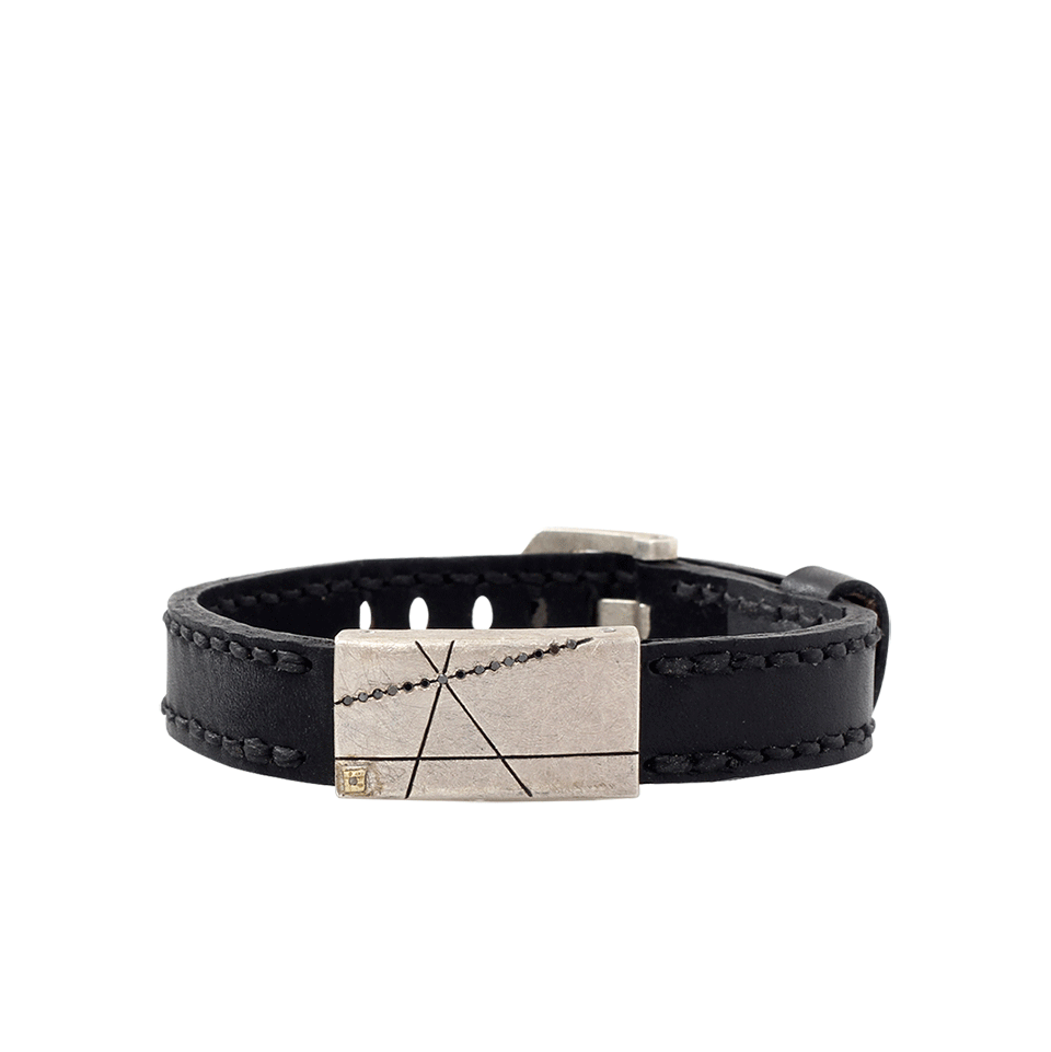 TODD REED-Black Buckle Bracelet-SILVER