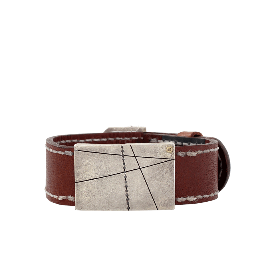 TODD REED-Black Diamond Buckle Bracelet-SILVER