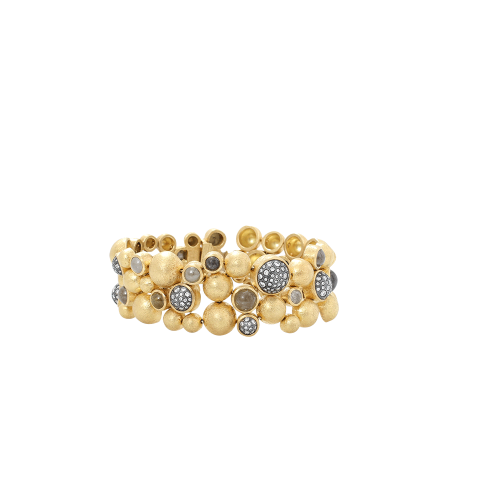 TODD REED-Cabochon Diamond Bracelet-YELLOW GOLD