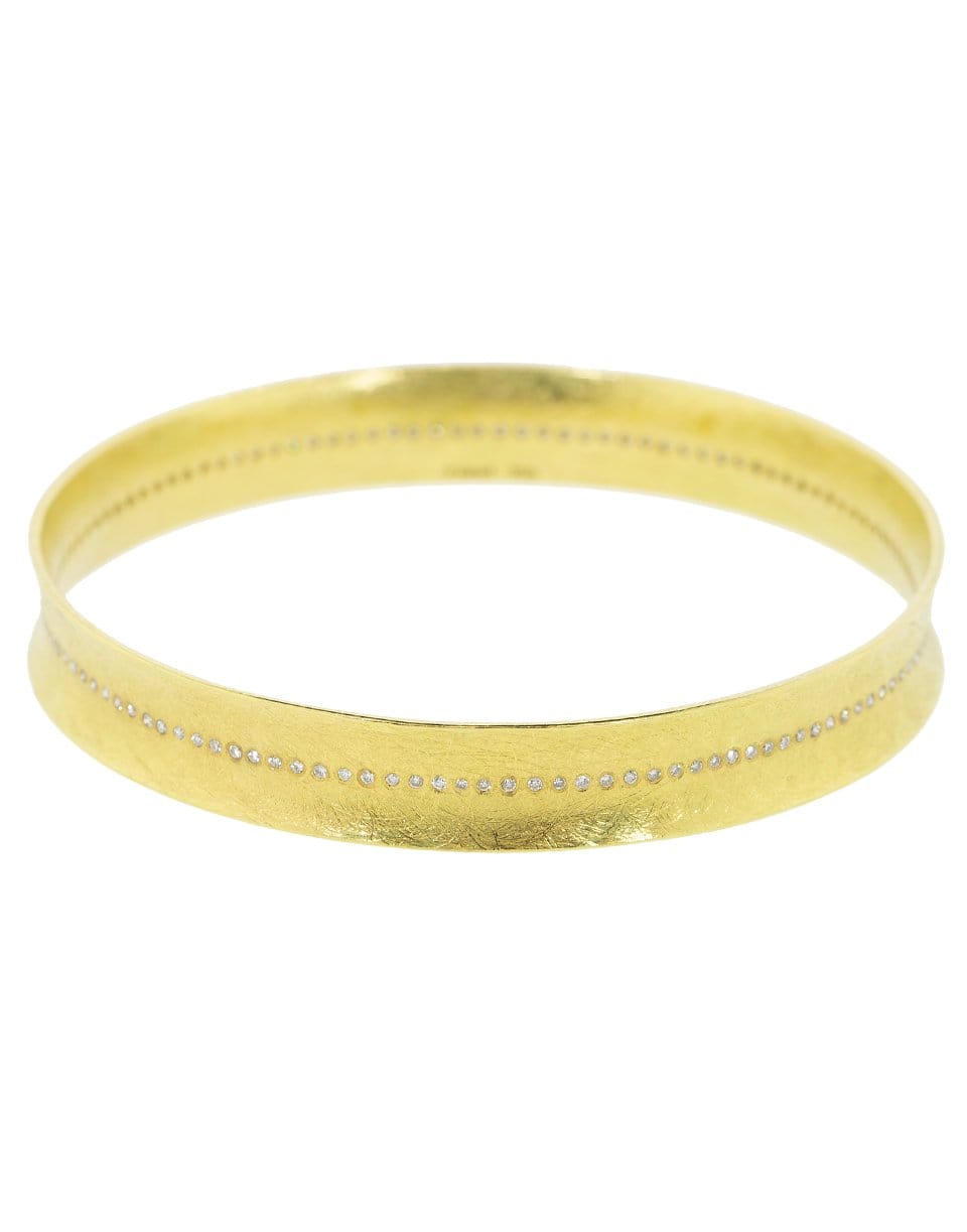 TODD REED-Flush Set Diamond Bangle-YELLOW GOLD