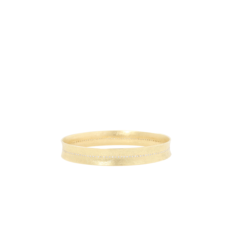 TODD REED-Flush Set Diamond Bangle-YELLOW GOLD