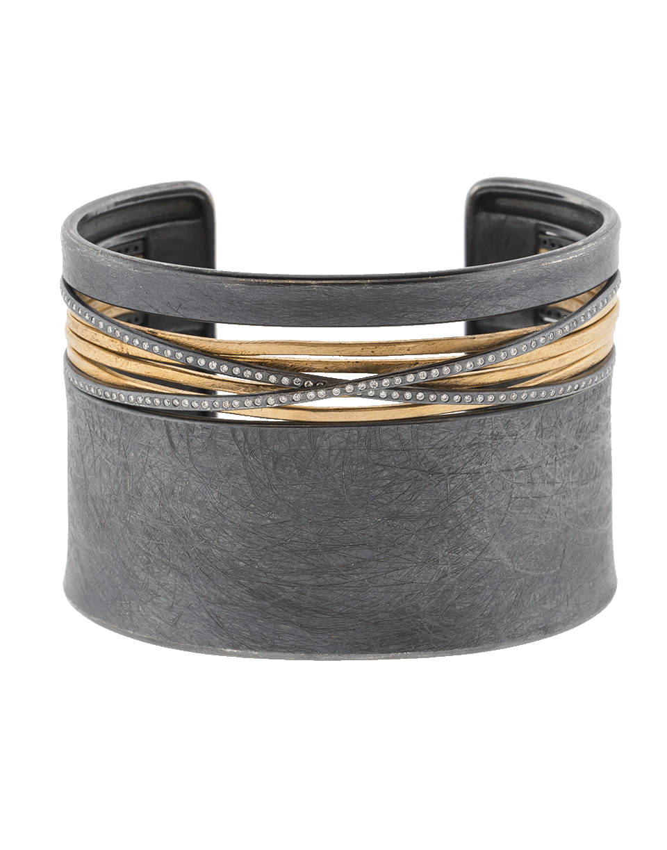 TODD REED-White Diamond Cuff Bracelet-ROSE GOLD