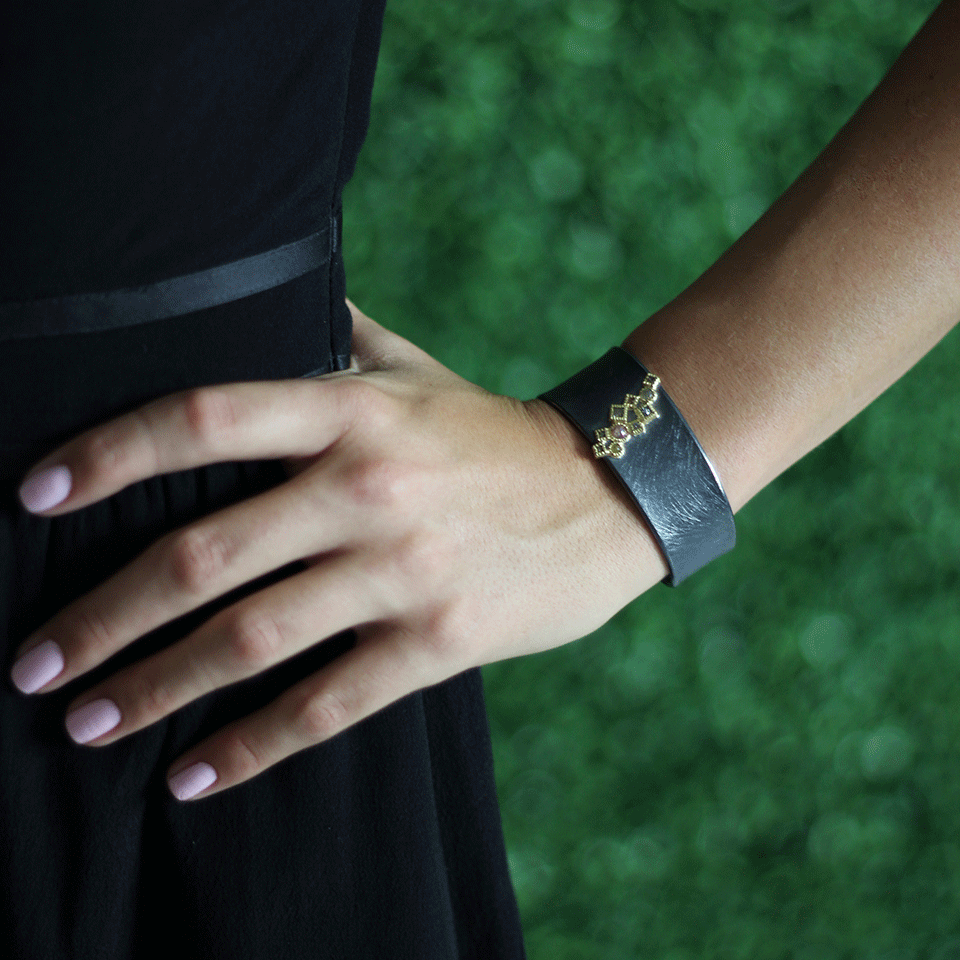 TODD REED-Diamond Cluster Cuff-SILVER