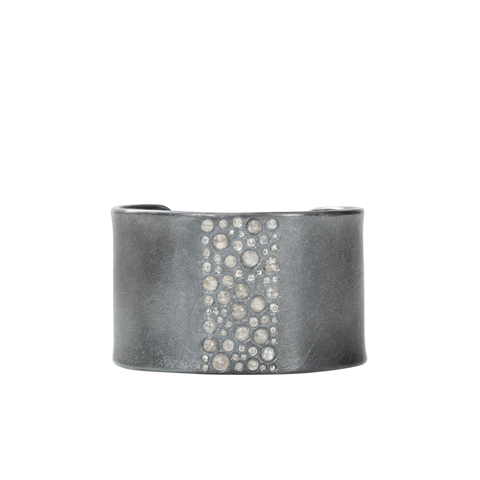 TODD REED-Rose Cut Diamond Cuff-SILVER