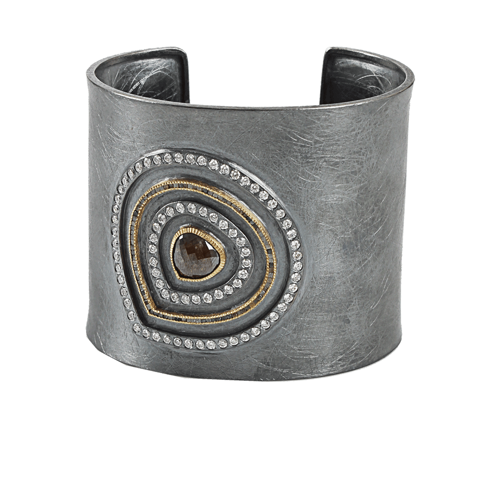 TODD REED-Red Diamond Cuff Bracelet-SLVR