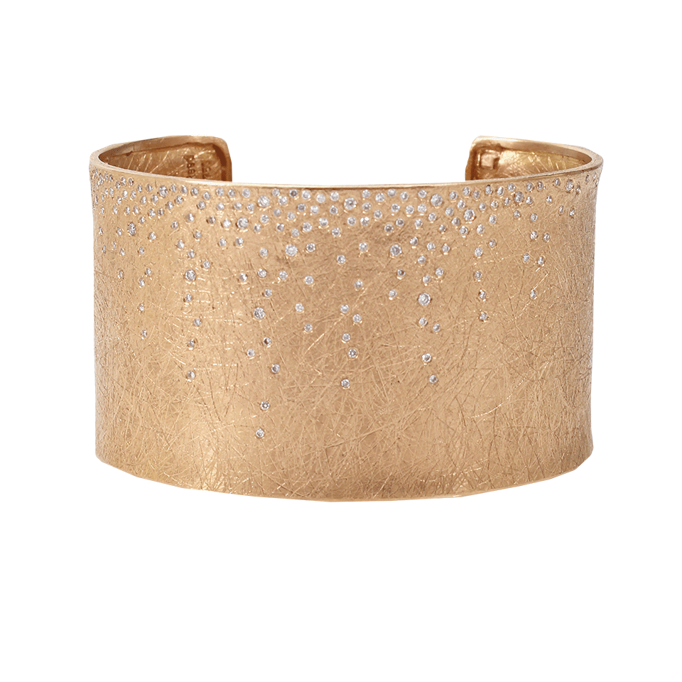 TODD REED-Wide Diamond Cuff-YELLOW GOLD