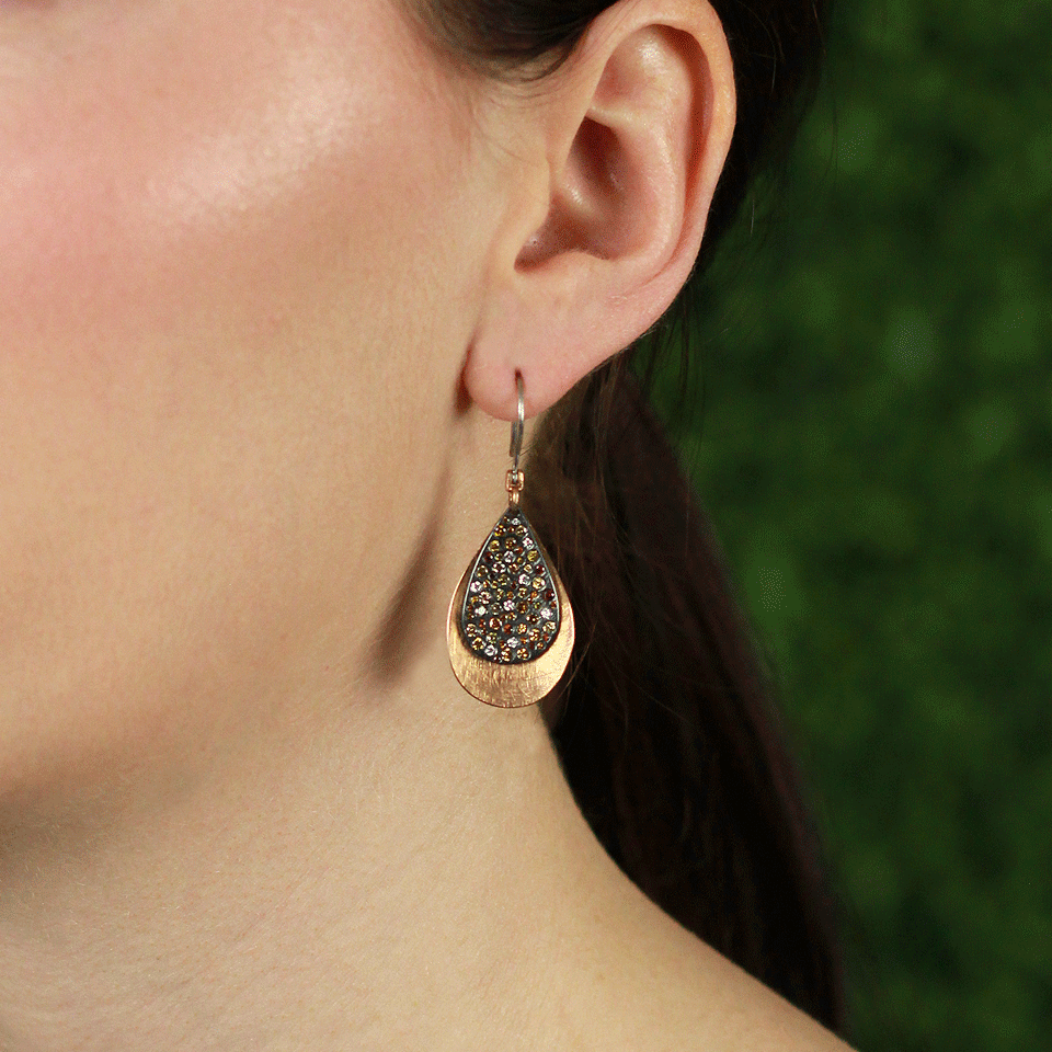 TODD REED-Autumn Brilliant Diamond Earrings-R GOLD