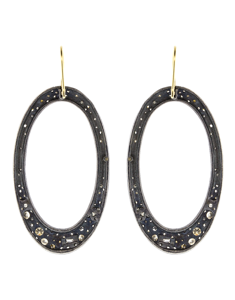 TODD REED-Diamond Pave Drop Earrings-SILVER