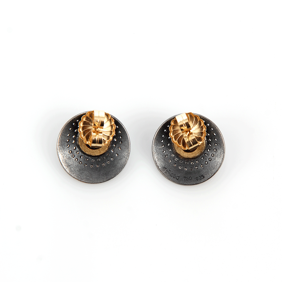 TODD REED-Diamond Stud Earrings-SILVER