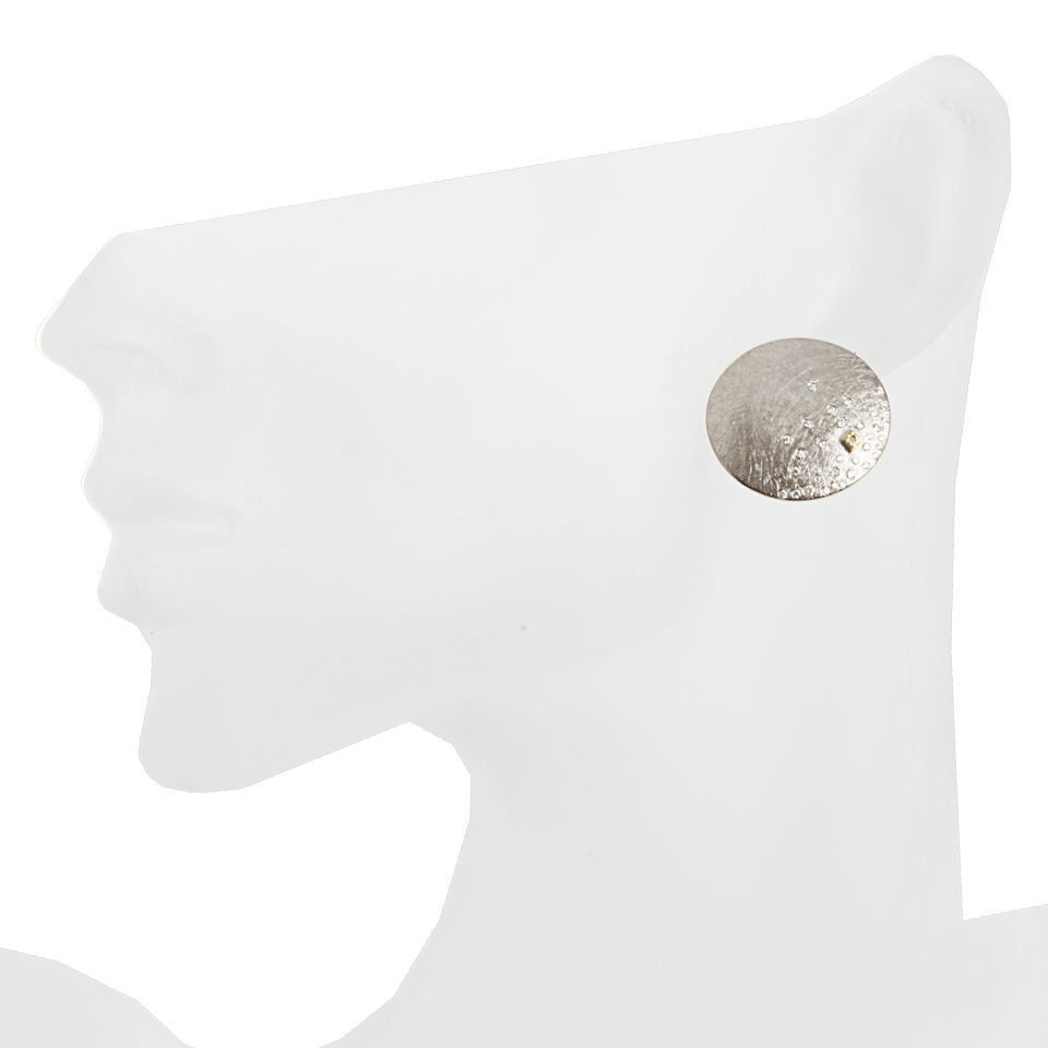 TODD REED-Palladium and Raw Diamond Disc Earrings-SLVR