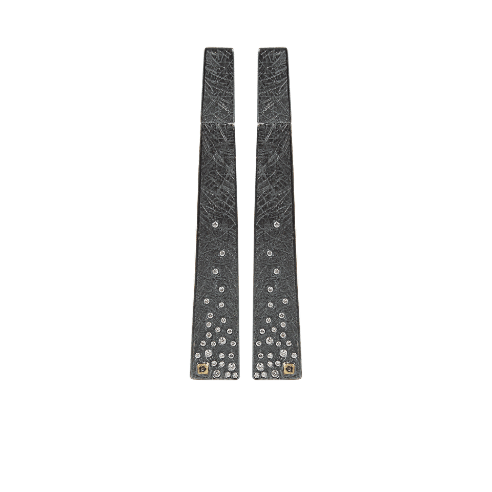 TODD REED-Raw Diamond Earrings-SLVR