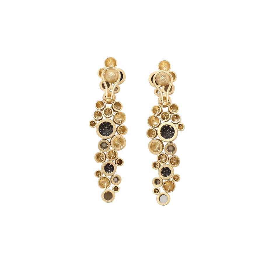 TODD REED-Cabachon Diamond Earrings-YELLOW GOLD