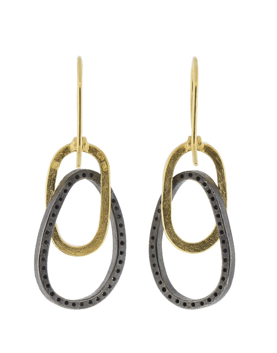 TODD REED-Circle Drop Earrings-YELLOW GOLD