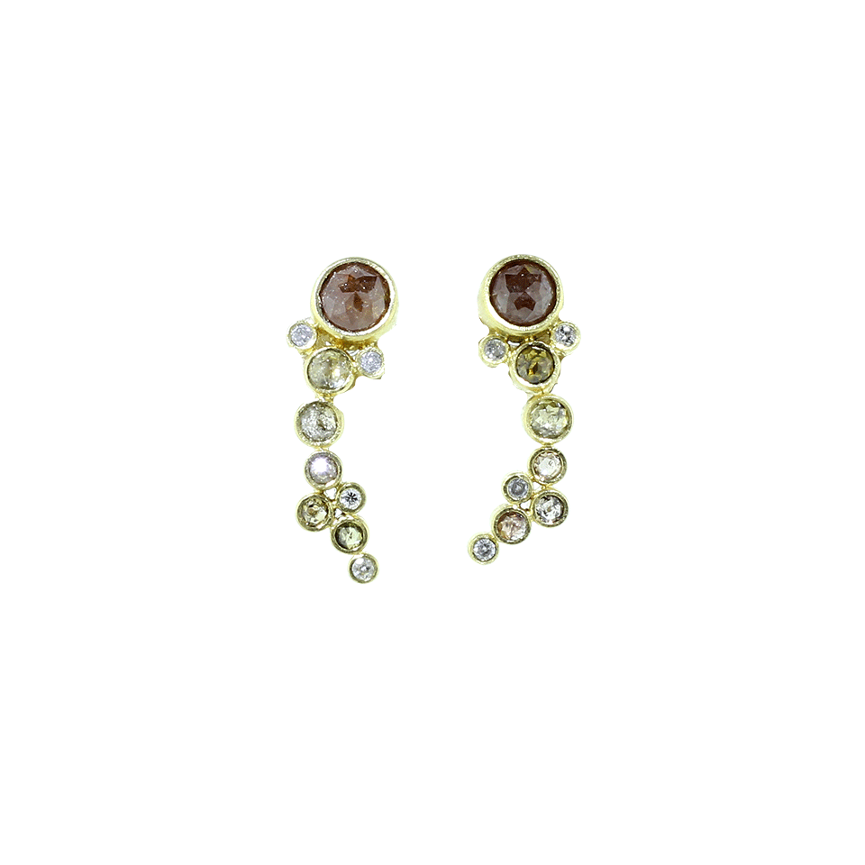 TODD REED-Diamond Ear Climbers-YELLOW GOLD