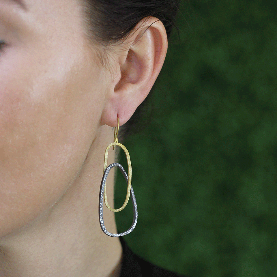 TODD REED-Diamond Openwork Earrings-YELLOW GOLD