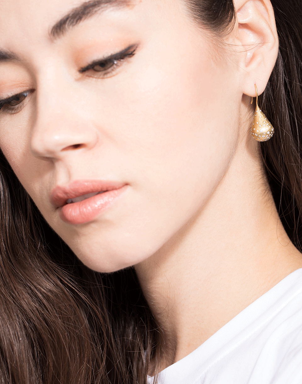 TODD REED-Diamond Teardrop Earrings-YELLOW GOLD