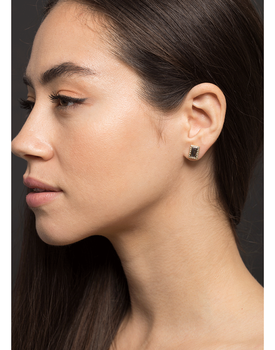 TODD REED-Fancy Diamond Stud Earrings-YELLOW GOLD