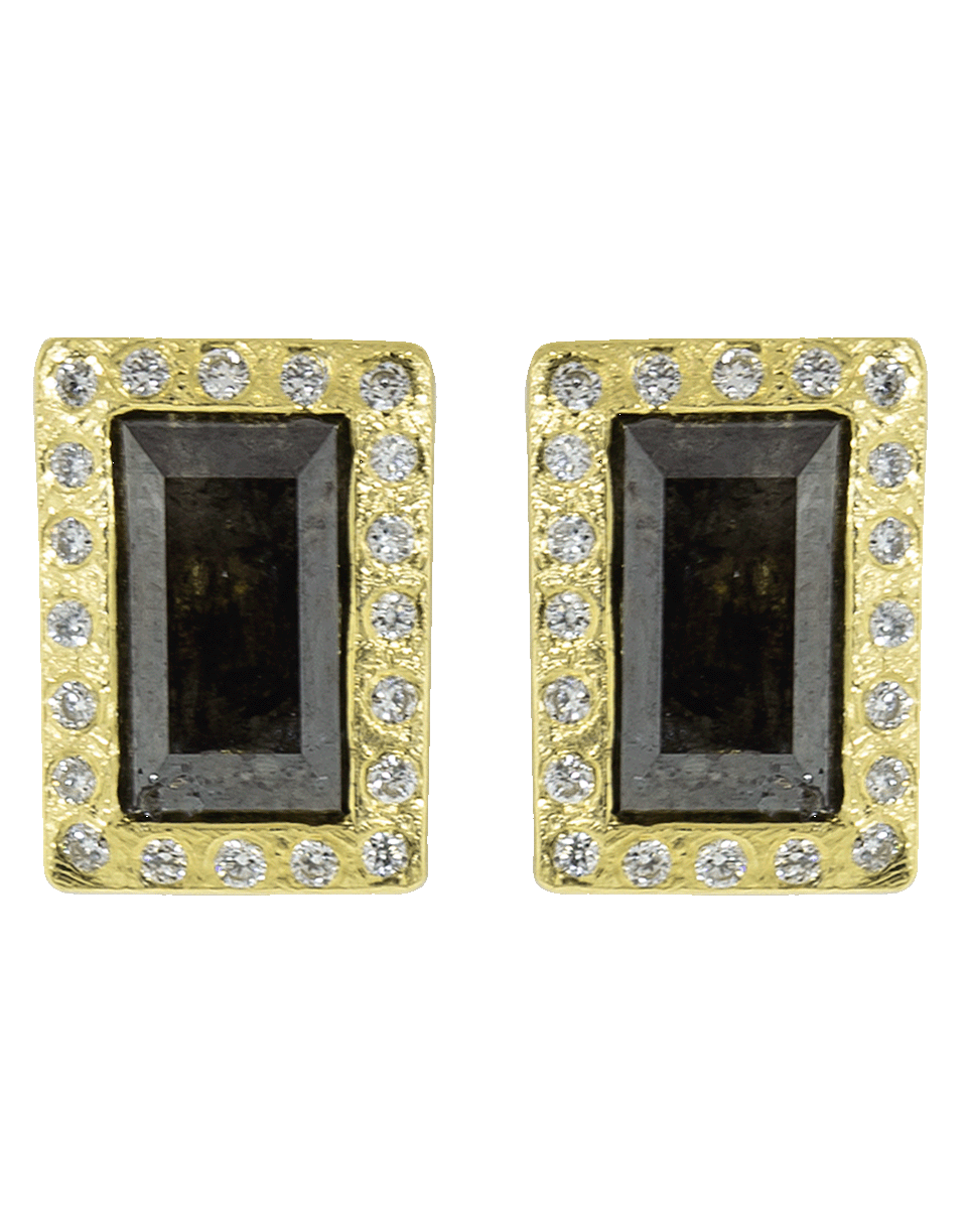 TODD REED-Fancy Diamond Stud Earrings-YELLOW GOLD