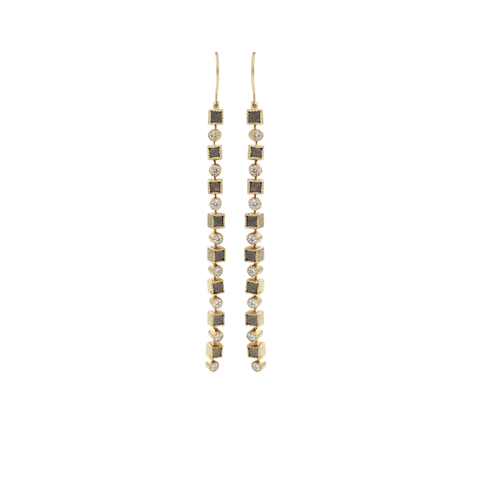TODD REED-Linear Diamond Earrings-YELLOW GOLD
