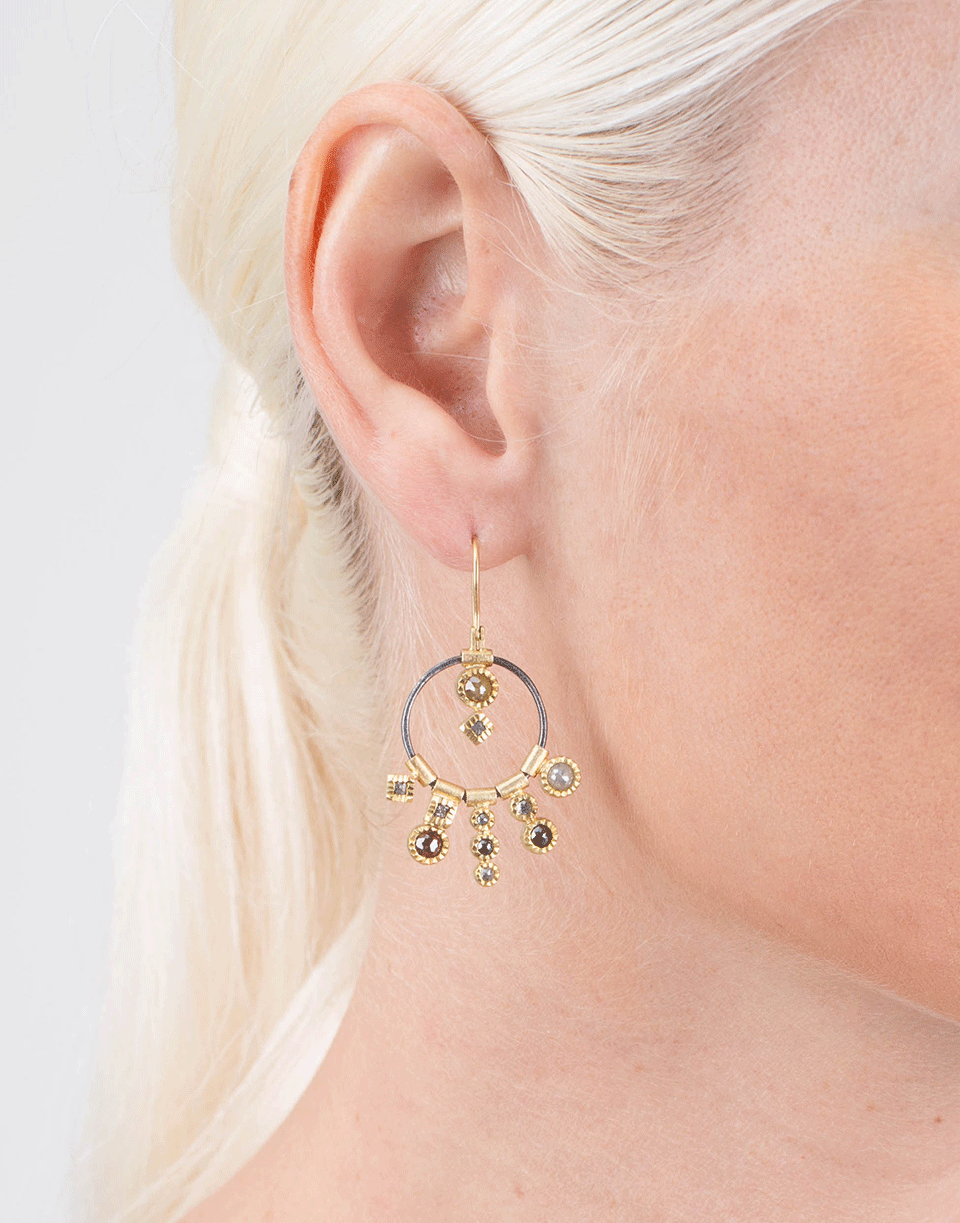 TODD REED-Natural Diamond Earrings-YELLOW GOLD