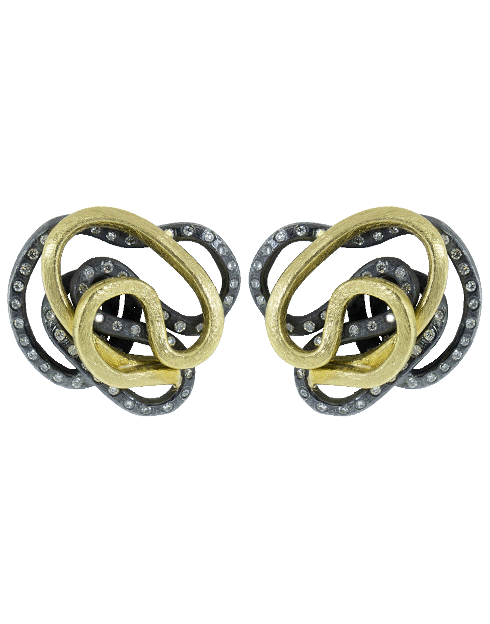 TODD REED-Squiggle Stud Earrings-YELLOW GOLD