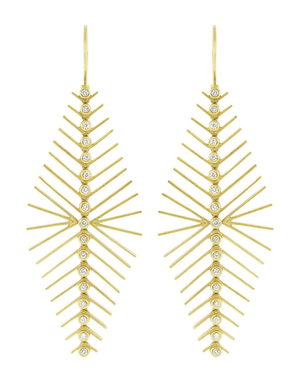 TODD REED-White Diamond Earrings-YELLOW GOLD