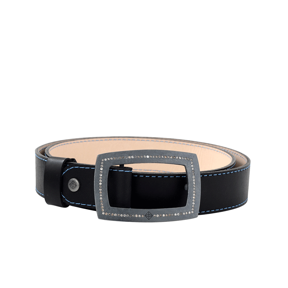 TODD REED-Diamond Buckle Belt-SILVER