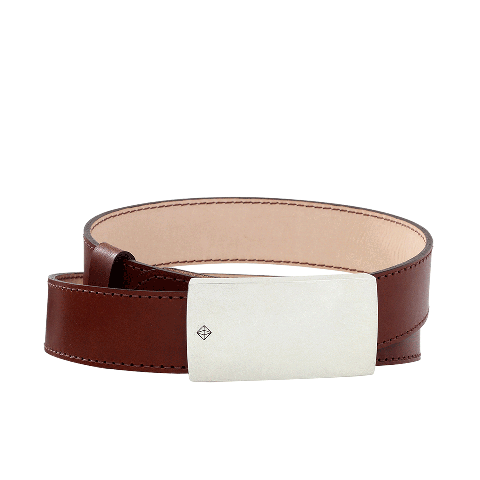 TODD REED-Flat Buckle Belt-SILVER
