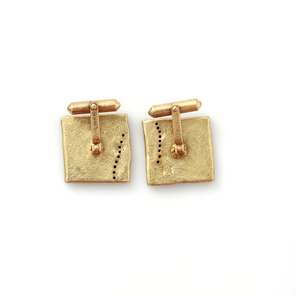 TODD REED-Diamond Cuff Links-YELLOW GOLD