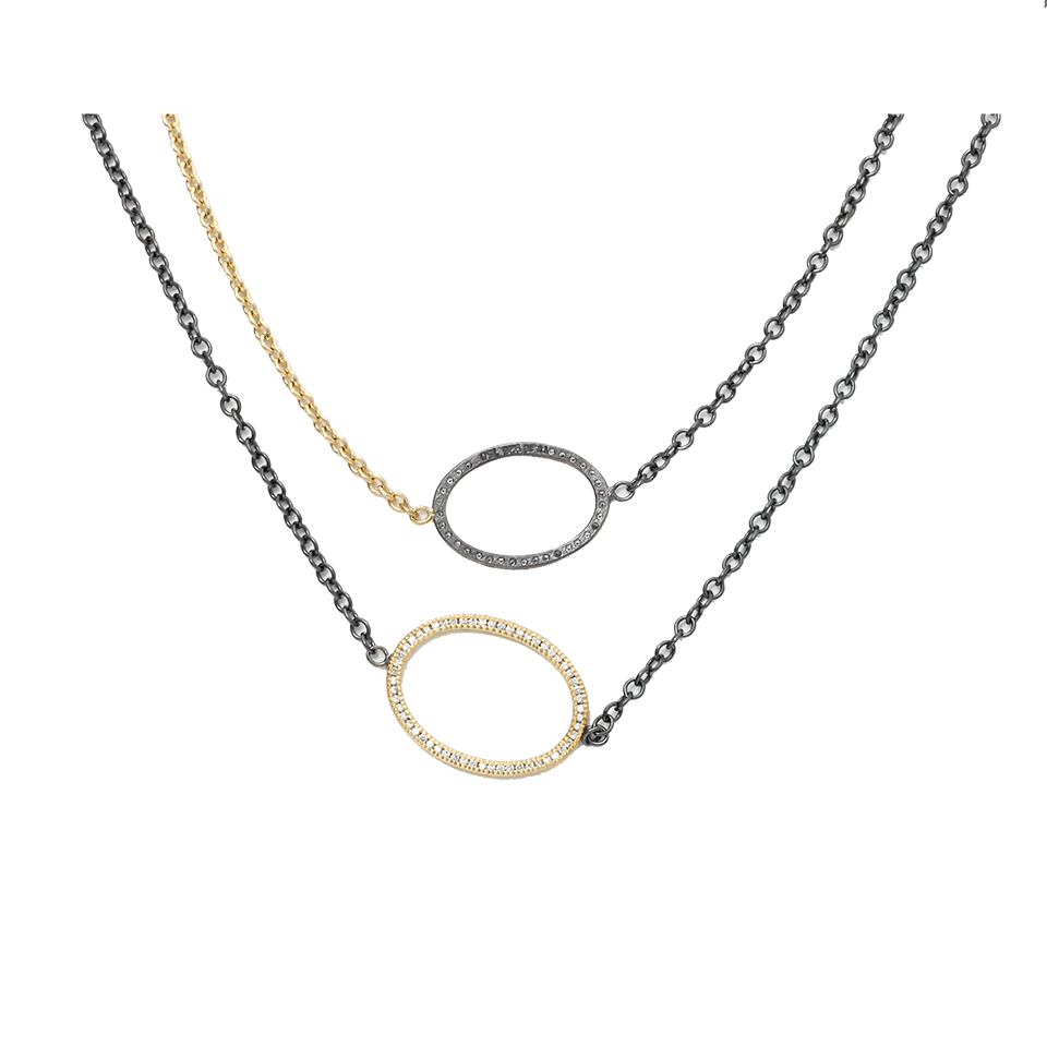 TODD REED-Diamond Station Necklace-SILVER