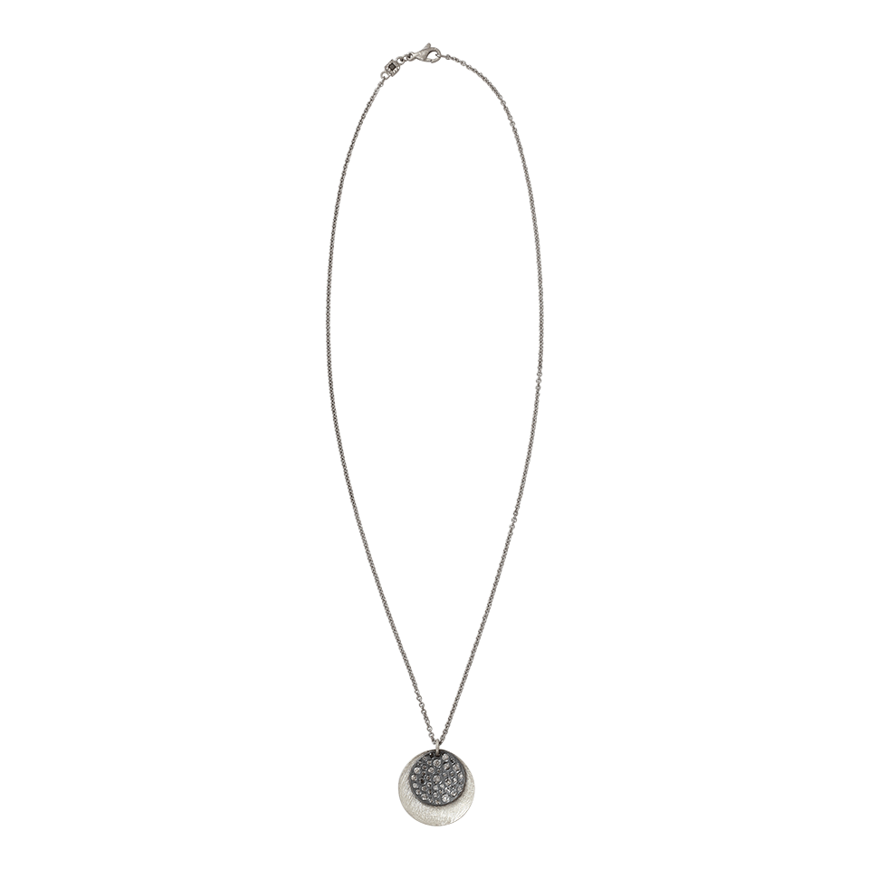 TODD REED-Double Disc Diamond Necklace-SILVER
